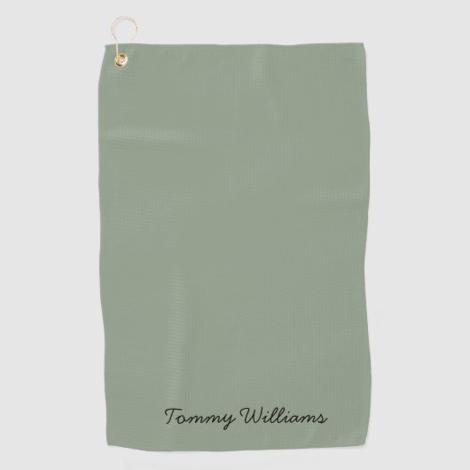 Minimalistisch Sage Green Beruflich Simple Golfhandtuch (Vorderseite)