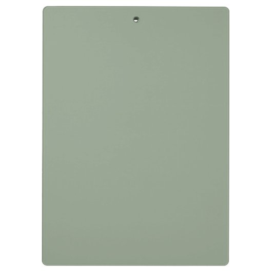Minimalistisch Sage Green Beruflich Simple Klemmbrett (Rückseite)