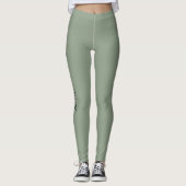 Minimalistisch Sage Green Beruflich Simple Leggings (Vorderseite)