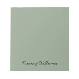 Minimalistisch Sage Green Beruflich Simple Notizblock