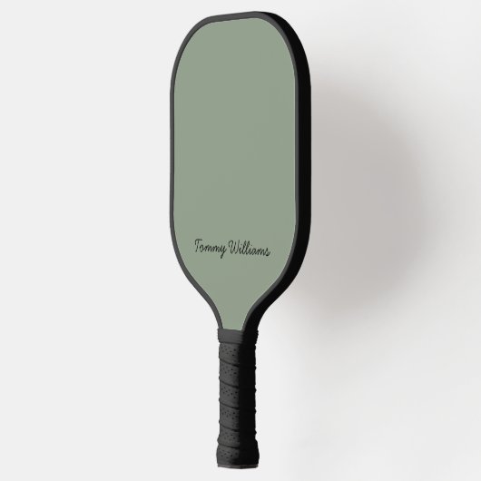 Minimalistisch Sage Green Beruflich Simple Pickleball Schläger (Links)