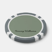 Minimalistisch Sage Green Beruflich Simple Pokerchips (Einzeln)
