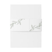 Minimalistisch Sage Green Elegante Wedding Classic Einladungsbanderole (Rückseitenbeispiel)