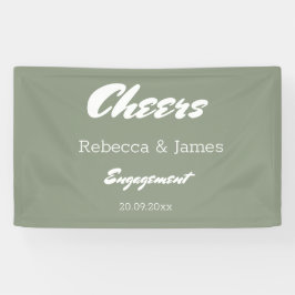 Minimalistisch Sage Green Engagement Party jubelt Banner