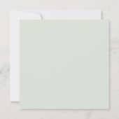 Minimalistisch Sage Green Greenerity Wedding Foto Save The Date (Rückseite)