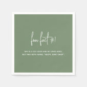 Minimalistisch Sage Green Modern Wedding Serviette (Vorderseite)