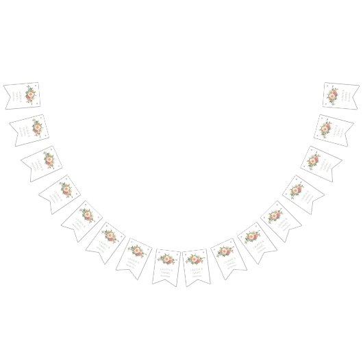 Minimalistisch Sage Green Names Wedding Wimpelkette (Alle)