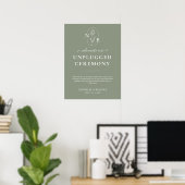 Minimalistisch Sage Green nicht gestopft Boho Wedd Poster (Heimbüro)