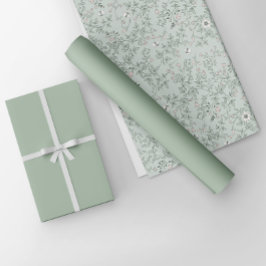 Minimalistisch Sage Green Schlicht Solid Color Geschenkpapier