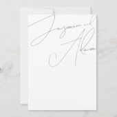Minimalistisch Sage Green Script Typografy Wedding Einladung (Rückseite)
