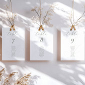 Minimalistisch Sage Green Script Wedding Platzkart Tischnummer