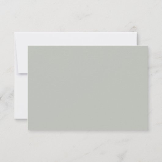 Minimalistisch Sage Green UAWG Typografy Wedding RSVP Karte (Rückseite)