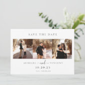 Minimalistisch Sage Green Wedding Foto Save the Da Date (Stehend Vorderseite)