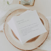 Minimalistisch Sage Green Wedding Fun Fakten Napki Serviette