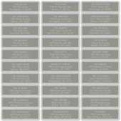 Minimalistisch Sage Green Wedding Guest Address La Aufkleber (Vorderseite)
