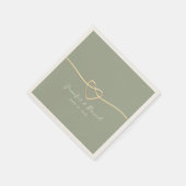 Minimalistisch Sage Green Wedding Napkins Serviette (Ecke)