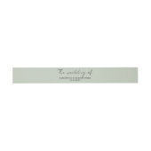 Minimalistisch Sage Green Wedding of Invitation Bl Einladungsbanderole (Flach)