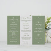 Minimalistisch Sage Green White Luxury Wedding Pro (Stehend Vorderseite)