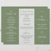 Minimalistisch Sage Green White Luxury Wedding Pro (Vorne/Hinten)