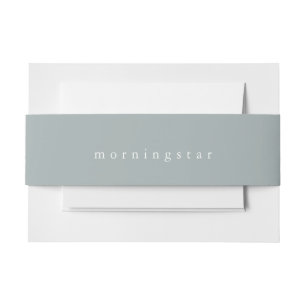 Minimalistisch Sage Grey Einladungsbanderole