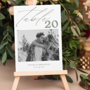Minimalistisch Sage Wedding Tischnummer Bilder