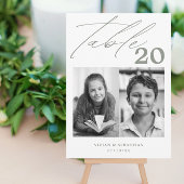 Minimalistisch Sage Wedding Tischnummer Zwei Bilde