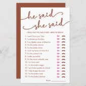 Minimalistisch sagte er sagte, sie sagte raten, we (Vorne/Hinten)