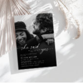 Minimalistisch sagte sie Ja Brautparty Foto Einladung