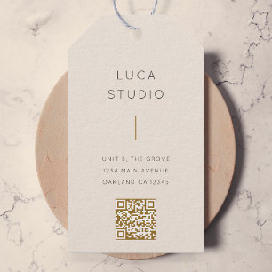 Minimalistisch, sauber, einfach, modernes QR-Code Geschenkanhänger