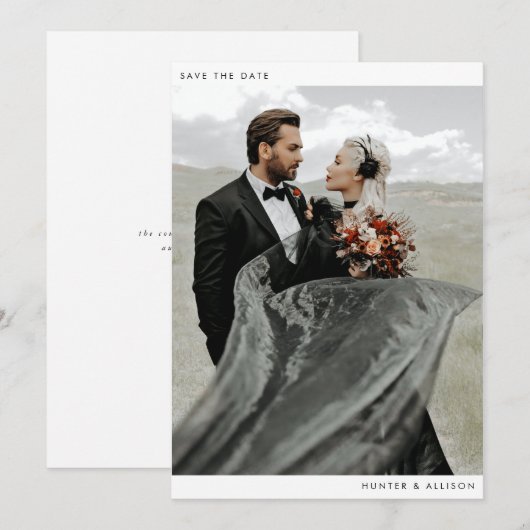 Minimalistisch Save the Date (Vorne/Hinten)