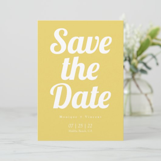 Minimalistisch Save the Date (Stehend Vorderseite)