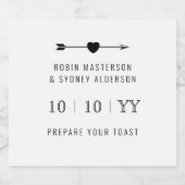 Minimalistisch | SAVE THE DATE | Bier-Etikett | we Bierflaschenetikett (Einzelnes Label)