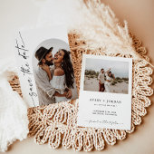 Minimalistisch Save the Date, Boho Foto Save the D Einladung