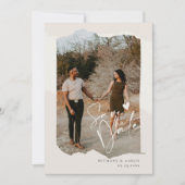 Minimalistisch Save the Date, Boho Foto Wedding Save The Date (Vorderseite)