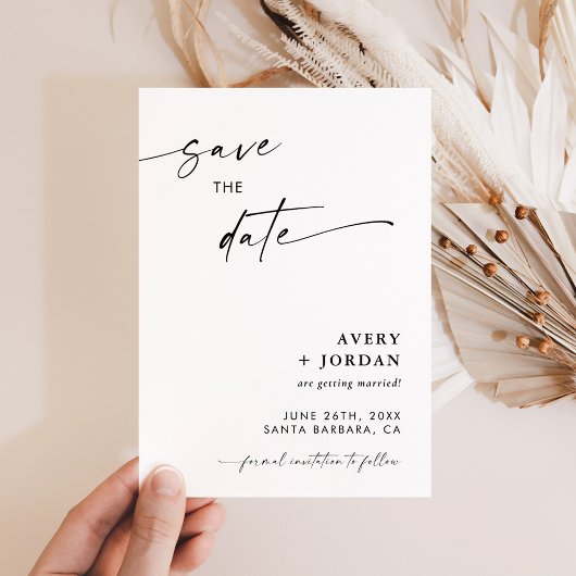 Minimalistisch Save the Date, Boho Save the Date Einladung
