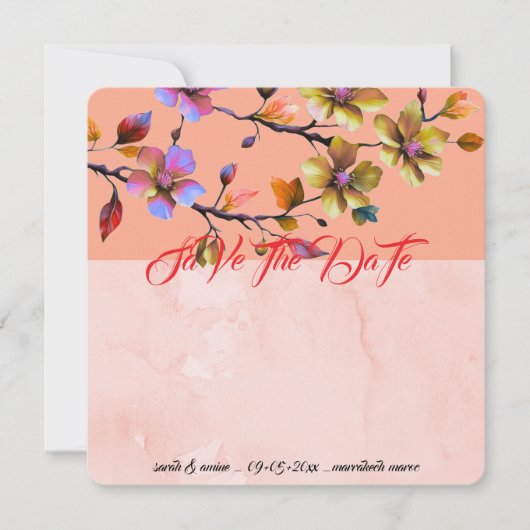 Minimalistisch Save the Date digitale E-Einladungs (Vorderseite)