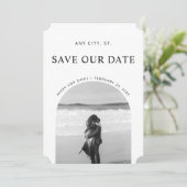 Minimalistisch Save the Date Einfach mit Foto (Stehend Vorderseite)
