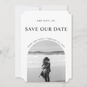Minimalistisch Save the Date Einfach mit Foto (Vorderseite)