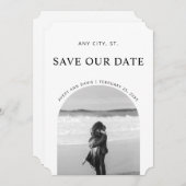 Minimalistisch Save the Date Einfach mit Foto (Vorne/Hinten)