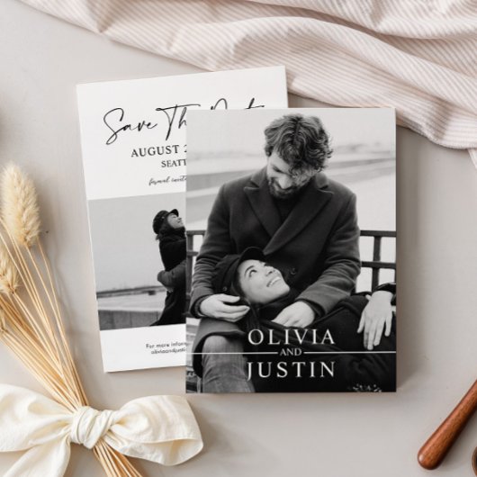 Minimalistisch Save the Date Einladung