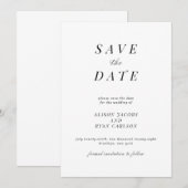 Minimalistisch Save the Date Einladung (Vorne/Hinten)