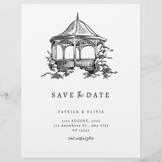 Minimalistisch Save the Date Elegante Hochzeit Flyer (Vorne)