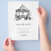 Minimalistisch Save the Date Elegante Hochzeit Flyer (Hand)