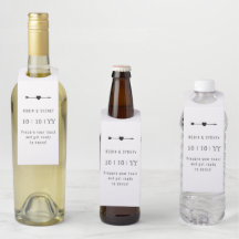 Minimalistisch | SAVE THE DATE | Flasche | weiß