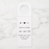 Minimalistisch | SAVE THE DATE | Flasche | weiß Flaschenanhänger (Vorderseite)