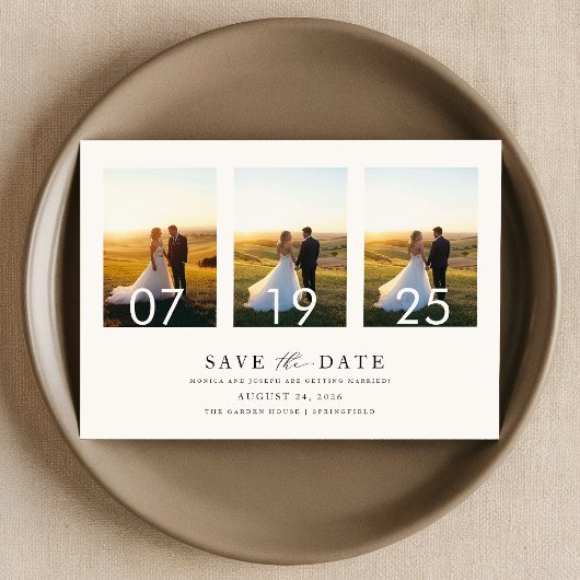 Minimalistisch Save the Date, Foto Boho Save the D Einladung