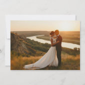 Minimalistisch Save the Date, Foto Boho Save the D Einladung (Rückseite)