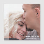 Minimalistisch-Save the Date-Foto-Hochzeit Magneteinladung (Vorderseite)