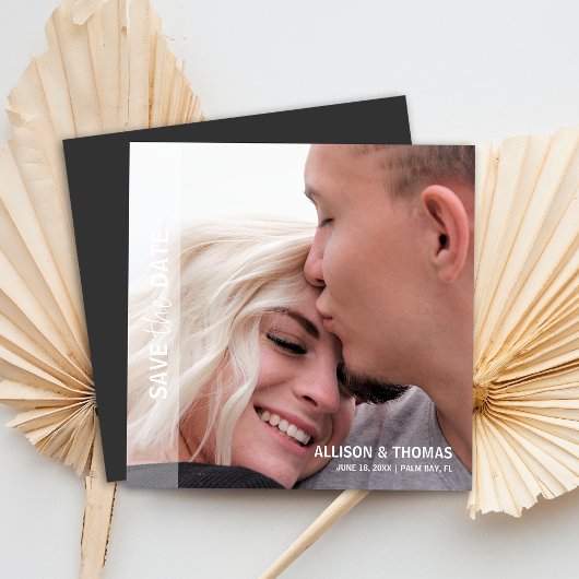 Minimalistisch-Save the Date-Foto-Hochzeit Magneteinladung