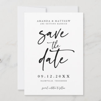 Minimalistisch Save the Date, Foto Save the Date Einladung